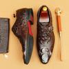 Pinduoduo Source Men'S Leather Shoes Crocodile Pattern Men'S Shoes British Dress Leather Shoes Genuine Leather Business Shoes