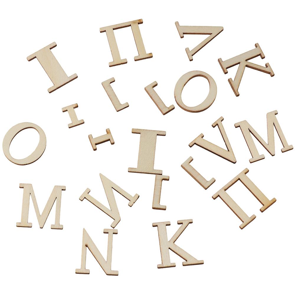 Wooden Greek Alphabet Log Color Blank Letters Art Deco Wooden Decoration Crafts