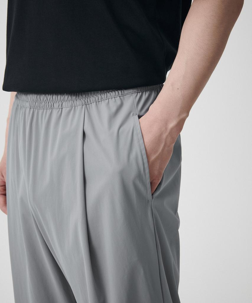 MUSINSA STANDARD Cooling Deep Tuck Wide Elastic Waist Pants [Light Gray]