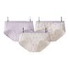 Bananain 501C Women's Printed Mid-Waist Briefs, 3-Pack