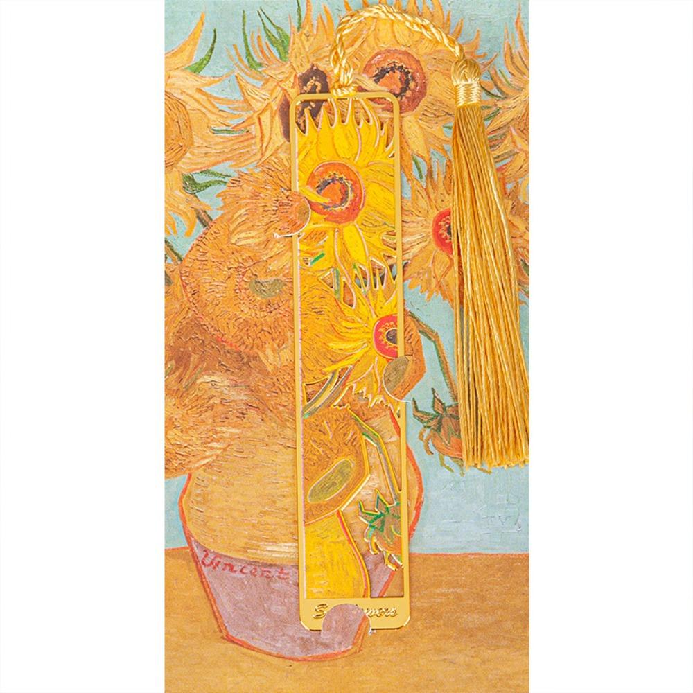 Oil Painting Metal Bookmark Student Gift Pagination Mark Creative Reading Book Clip