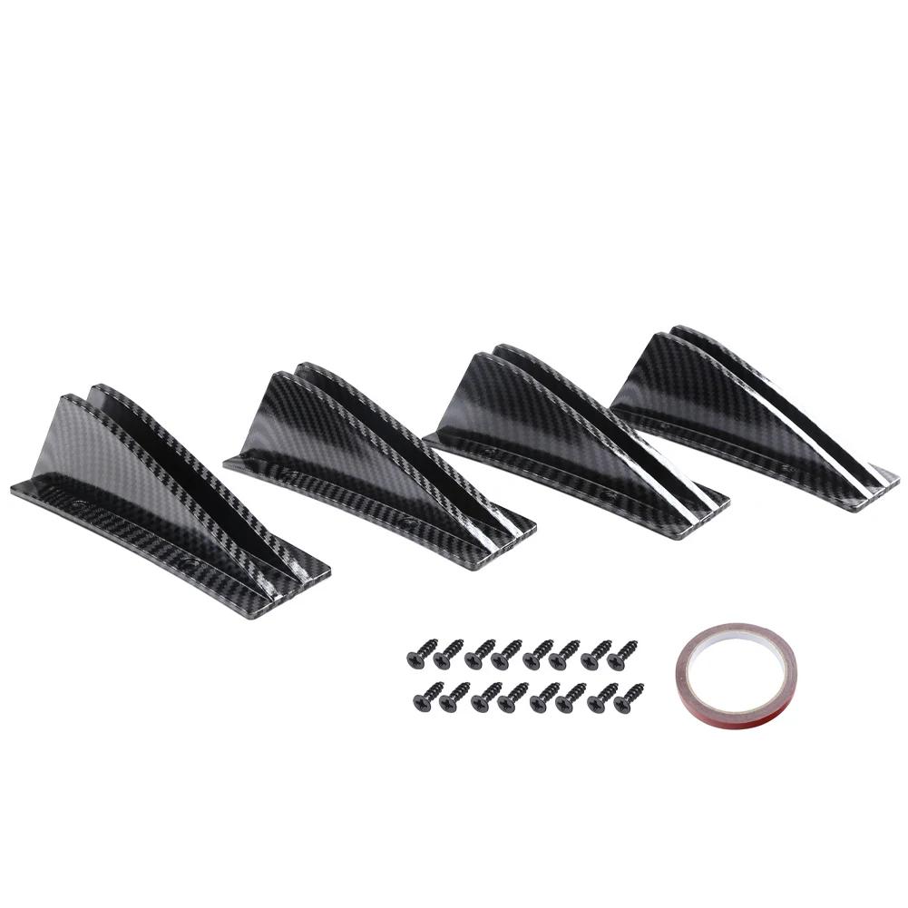 4 шт./компл. автомобильный задний бампер полоска губа двойной спойлер диффузор сплиттер защита от царапин защита от столкновений