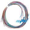 12 Strand Fiber Optic Pigtail LC/UPC Single Mode Low Insertion Loss with Ceramic Ferrule 1.5m for Optical Fiber LAN, Optical Fiber Communication