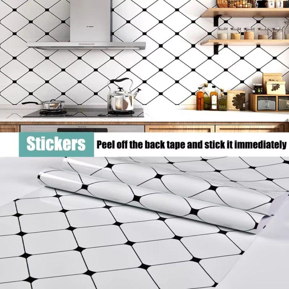 Adhesive Kitchen Resistance Sticker 30*60cm Kitchen Wall Stickers Cooking Bench Range Hood