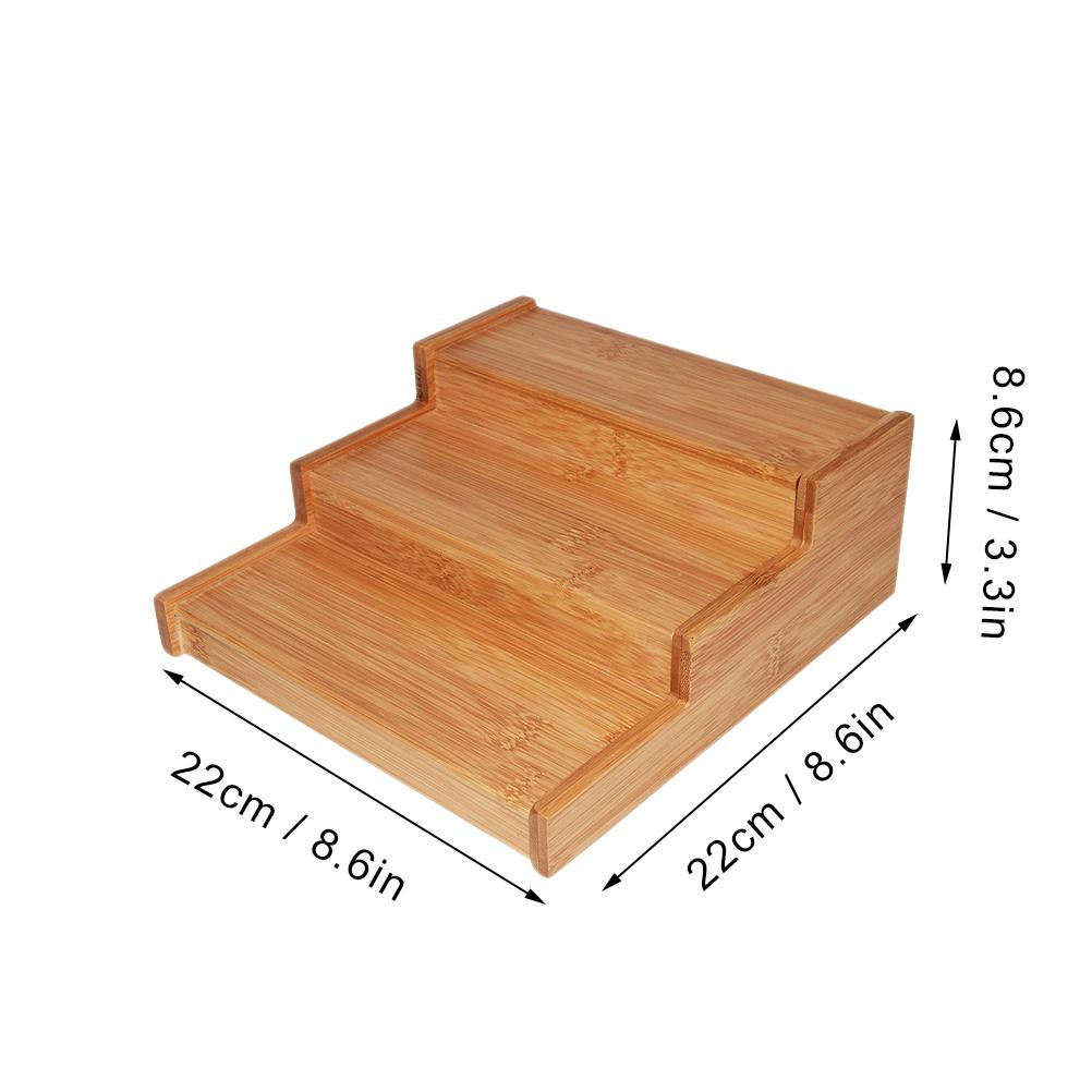 Специи Бамбуковая стойка Подставка Дисплей Органайзер для кухонного шкафа Банки с этикетками Настольная полка