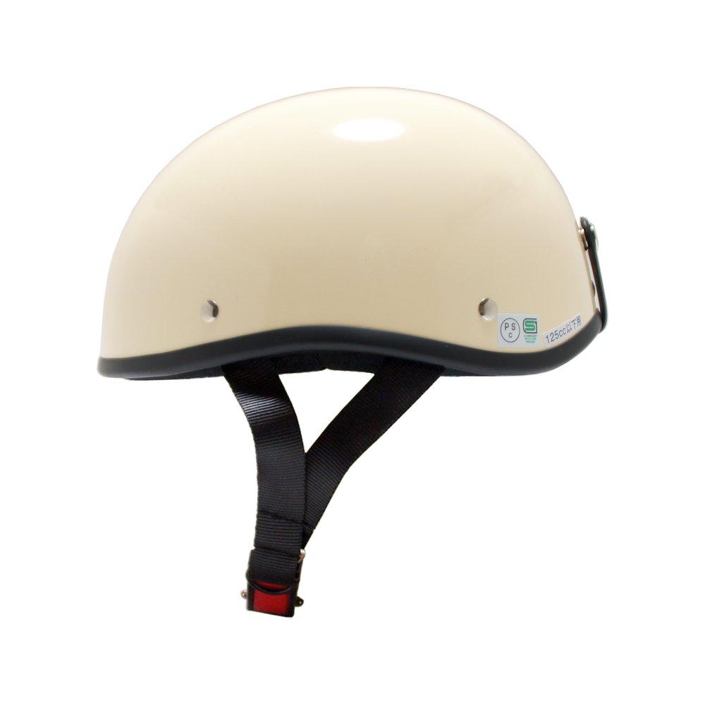 Ducktail Motorcycle SG Mark One Size Fits Most B&B BB-700 Helmet, Certified, Ivory,