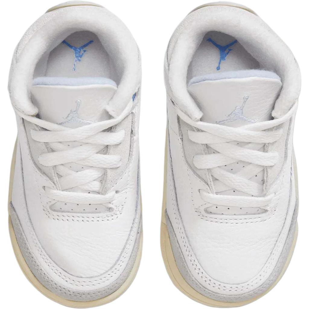 Air Jordan 3 Retro TD Lucky Shorts Baby Sneakers White Summit-White Hydrogen-Blue DM0968-101