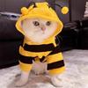 Cute Bee-Themed Pet Hoodie Small Dogs Cats - Winter Warm Fleece Outfit Teddy Corgi