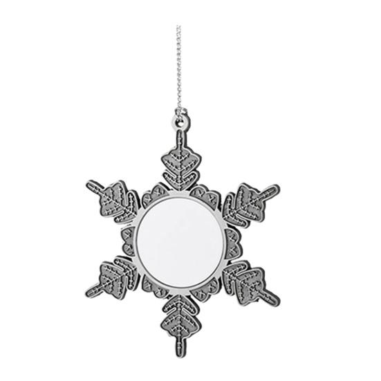 Снежинка Подвеска Рождественское украшение DIY Фото Подвесное украшение Сплав Снежинка Рождественская елка Настенное окно