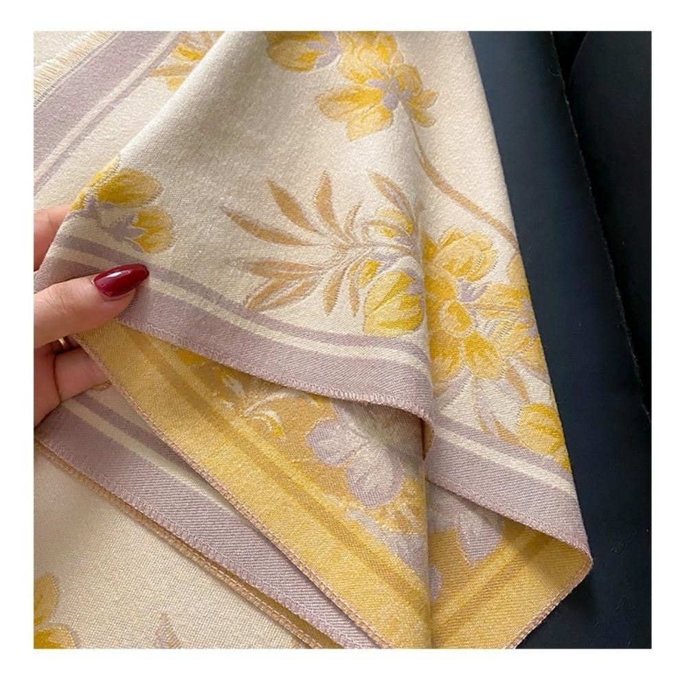 Warm Imitation Cashmere Scarf Luxury Winter Shawl Coldproof Pashmina Blanket  for Women