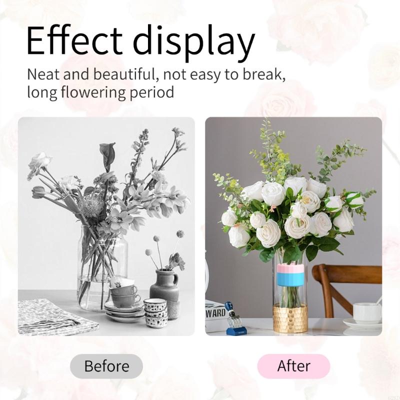 62KD 2Pcs Rotating Spirals Stem Holder for Flowers Silicone Bouquet Twisters