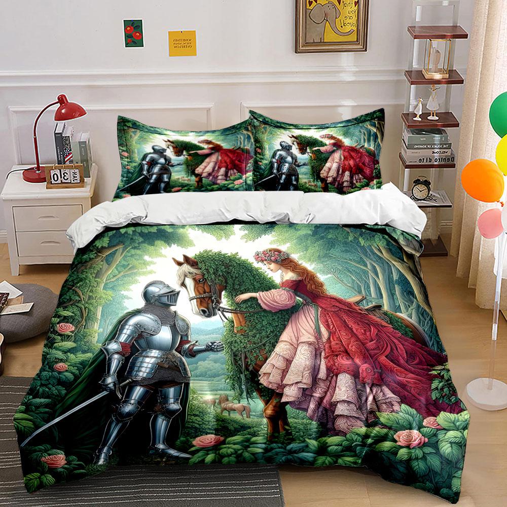 "Enchanted forest romance blooms." Bedding sets Duvet covers Pillowcases(1* Duvet Cover 2* Pillowcases without duvet insert)