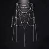 Винтажная Свадебная Цепочка на Голову Полая Головное Украшение Сетчатое Жемчужное Головное Украшение Имитация Жемчуга Простой Дизайн Кисточка Цепочка для Волос Шикарный