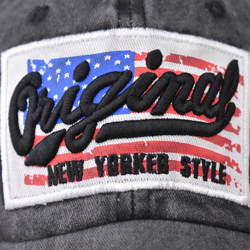 Бейсболка из хлопка с вышивкой, спортивная бейсболка с вышивкой, импортная кепка с американским флагом