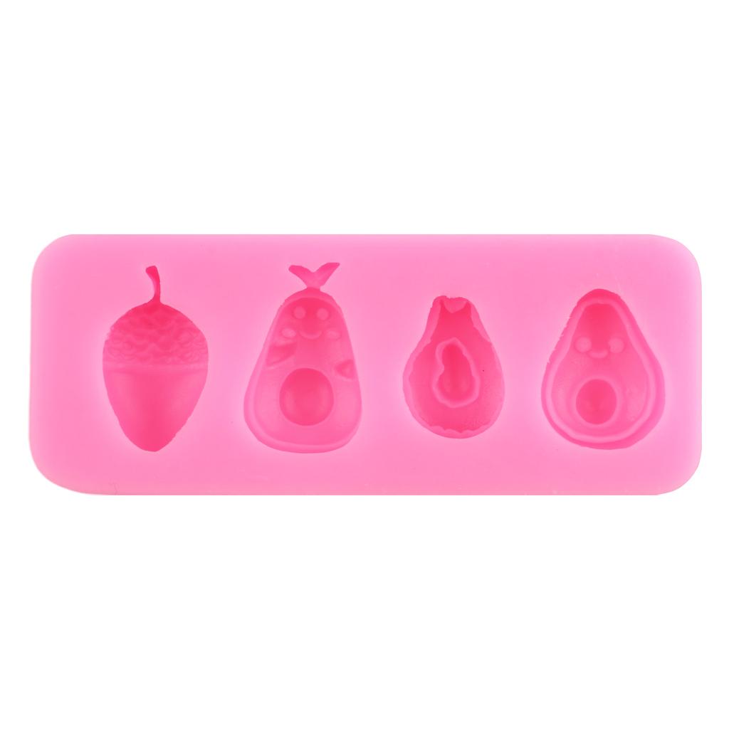 Силиконовая форма для помадки с фруктами и овощами, клубникой для украшения торта из сахара, топпер для кексов, конфет, шоколадной жевательной резинки, формы для полимерной глины