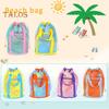Beach Bag Hollow Mesh Drainage Large Capacity Drawstring Closure Quick Dry Portable Baby Toys Seashell Stoarge Handbag Shower Bag Travel Toiletry Bag