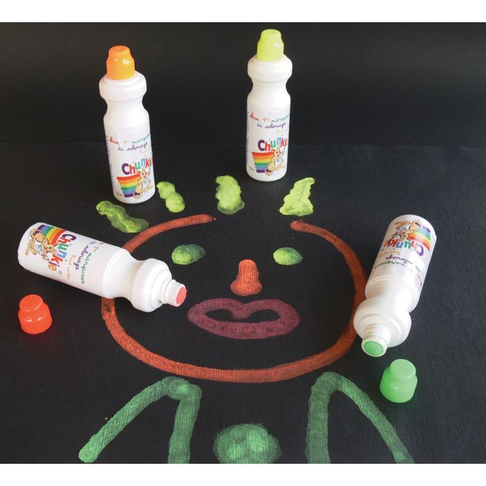 Marqueurs - CHUNKIE - 1ER AGE - Fluo - Pointe Mousse - Effaçable