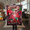 1Pc Ronaldo Print Flannel Blanket High Quality Warm Comfortable Cover for All Seasons Perfect for Gifts Home Decor