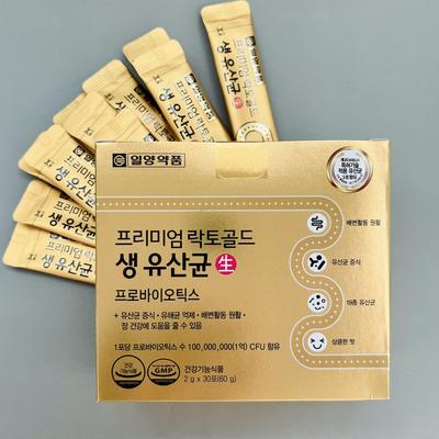 ILYANG Pharmaceutical Премиум-пробиотики Lacto Gold 2 г x 30 (60 г)/K-Beauty Здоровое питание