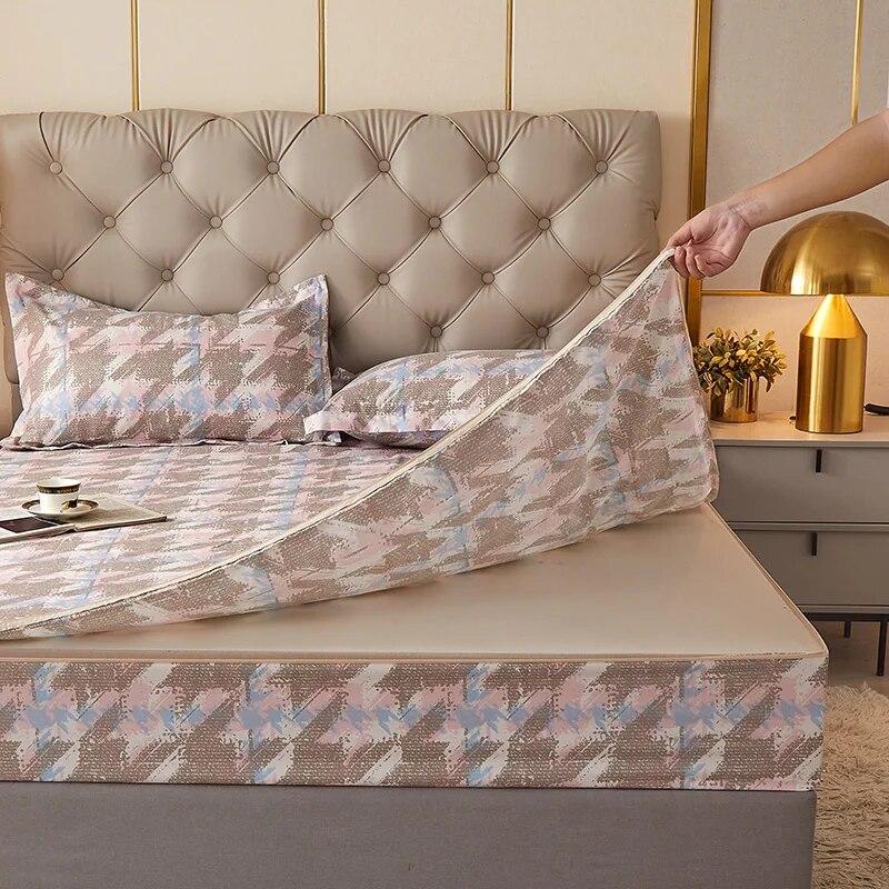 Утолщенный наматрасник с шестисторонней застежкой-молнией, чехол для кровати «все включено», съемный простынь King Queen