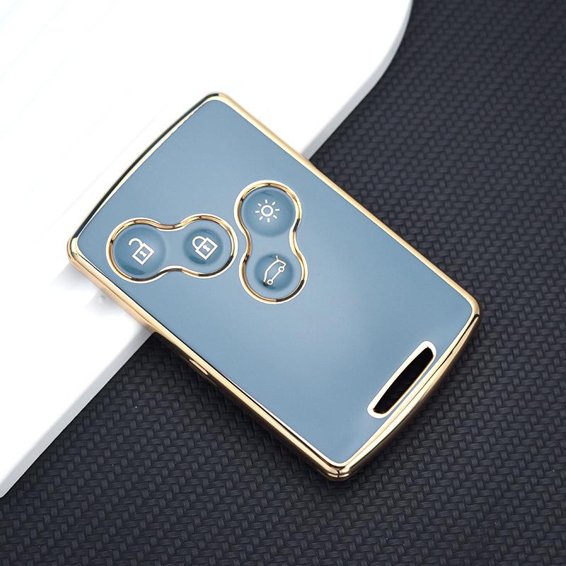 Чехол для ключей из ТПУ с 4 кнопками, брелок для Renault Duster Captur Clio Logan Megane Koleos Scenic Nema Fluence Zoe, аксессуары