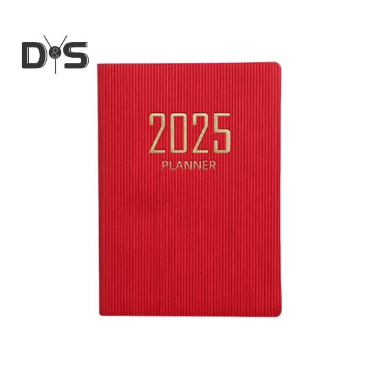 Плотная бумага Блокнот Гладкое письмо Без растекания чернил Обложка из искусственной кожи 2025 Планировщик Устойчивый к чернилам бумажный планировщик