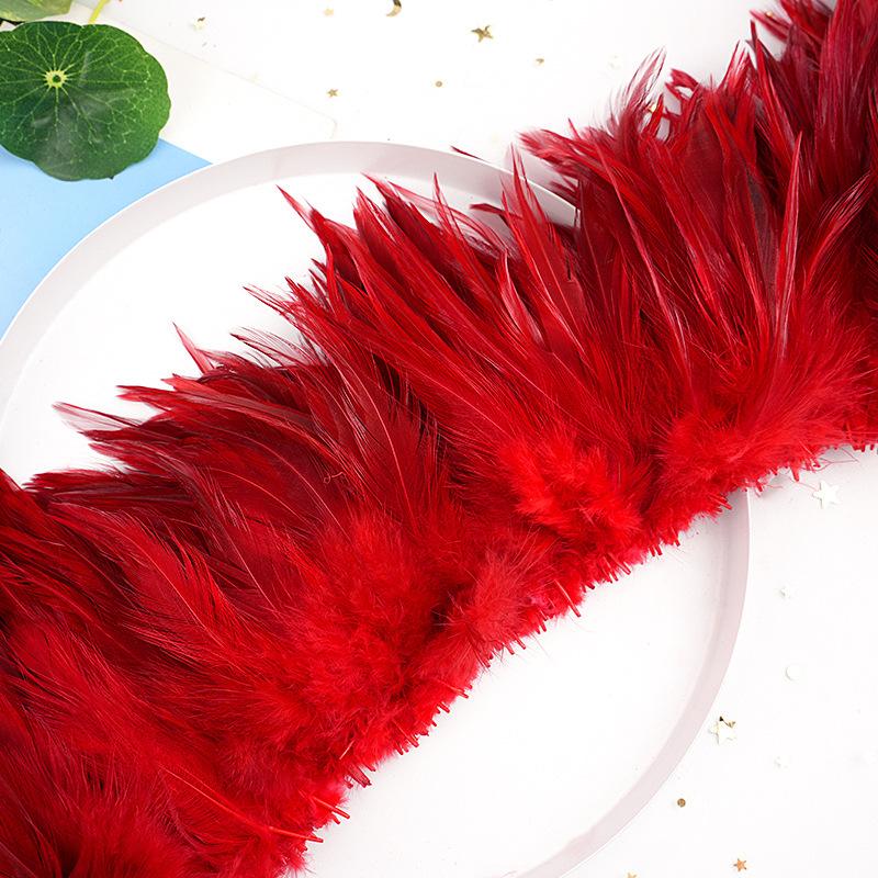 20Pcs57 Big Red Feather Diy Jewelry Accessories Clothing Handicrafts Decorative Materials
