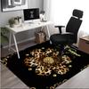 1PC Custom Name Golden Leopard Flower Theme Floor Mat Ideal for Living Room, Game Rooms, Office, Bedroom,Floor Mat Playful Design