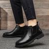 Новейшая мужская обувь, винтажные кожаные ботинки «Челси», мужские теплые зимние ботинки, мужские ботильоны без застежек, мужская повседневная обувь, мужская зимняя обувь