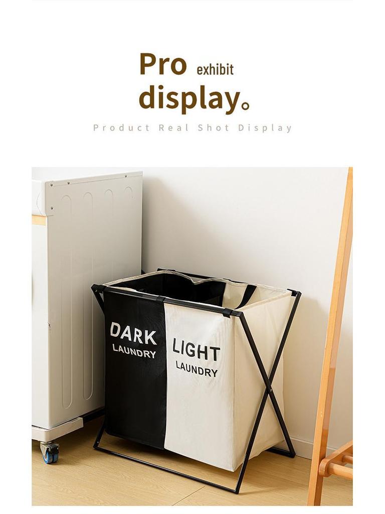 Waterproof Foldable Oxford Cloth Laundry Hamper with Lid for Bathroom Use