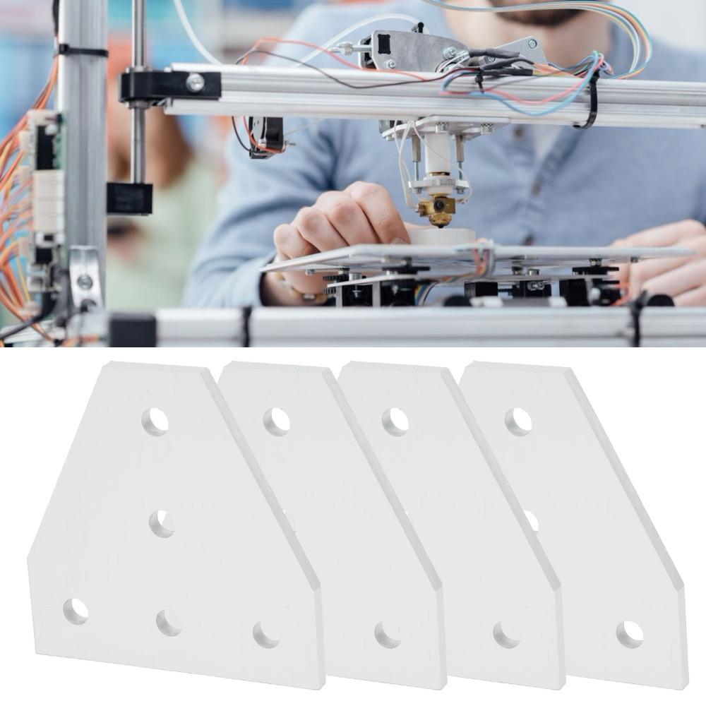 4pcs Surface Anodic Oxidation Joining Plate Sturdy Corner Bracket For Industrial Frame Structure