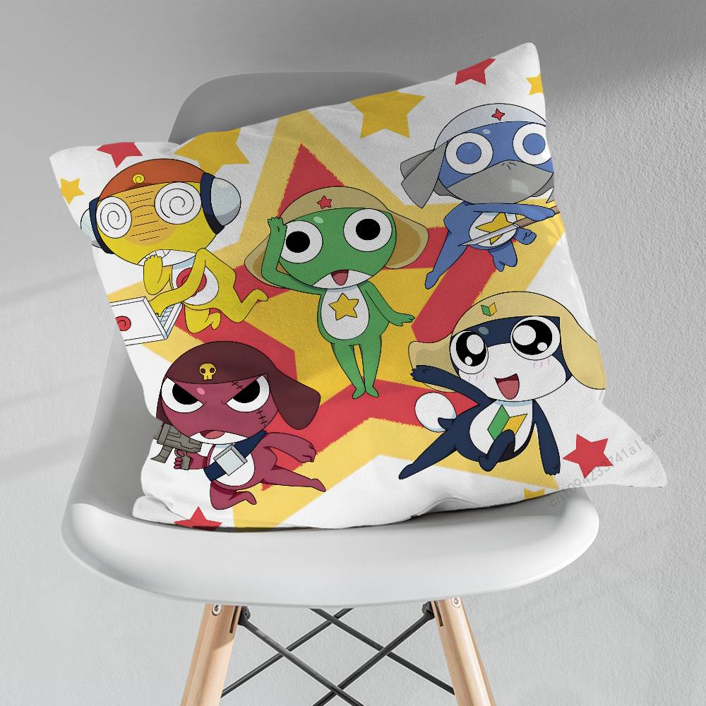 GGunsou FFrog KKeroro Pillowcase for Sofa Room Office Decor Printing  Merchandise AllMatch Cushion Cover