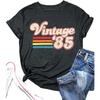 Vintage 1985 Shirt Women 40th Birthday Tshirt Fashionable Casual Summer Gift Shirts Woman Crewneck Cotton Short Sleeve