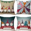Рождественский мультяшный набор наволочек Набор из четырех Домашняя гостиная Декоративная наволочка Подушка-спинка Автомобильная поясничная подушка