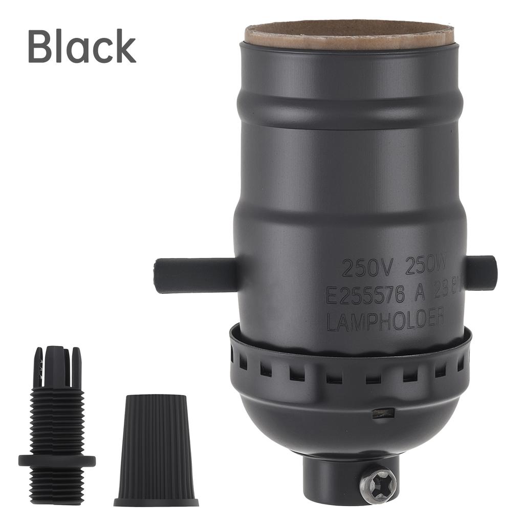 Винтажный патрон для лампы E26 E27 с проходным выключателем, замена патрона для лампы, сверхпрочный, антикварное освещение, ретро, простая установка