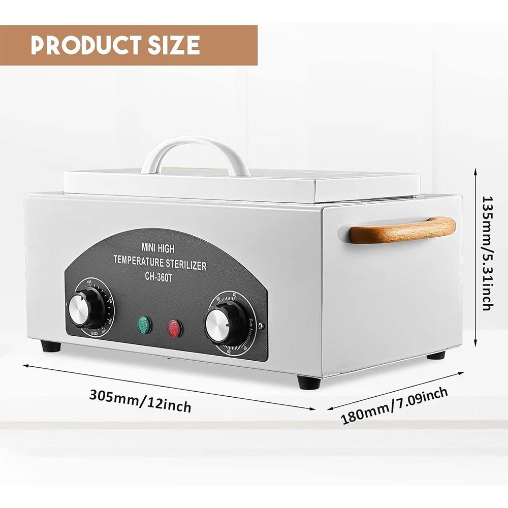 LINMANDA High Temperature Sterilizer 300W Nail Tool Sterilizer Dry Heat Sterilizer 1.5L Salon Equipment for Metal Tools