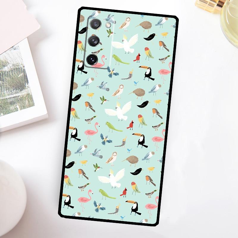 Animal Parrot Bird Phone Case For Samsung Galaxy S23 S24 Ultra S22 S20 S21 FE Note 20 10 S8 S9 S10 Plus Cover