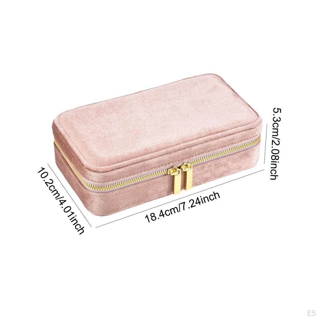 Velvet Jewelry Box Mini Earrings Holder Beautiful Rings Organizer Storage for
