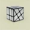 Головоломка Щетка Наклейка Черный Фон Ветряная Мельница 3x3 Зеркальный Кубик Рубика Серебристый