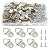 100 Pcs Picture Hooks  Ring Picture Hangers with Screws Picture Frame Hardware