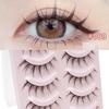Little Devil Thick Natural Simulation Cos Eyelashes Eyes Extension False Eyelashes Bundles Single Cluster Segmented Lashes Women