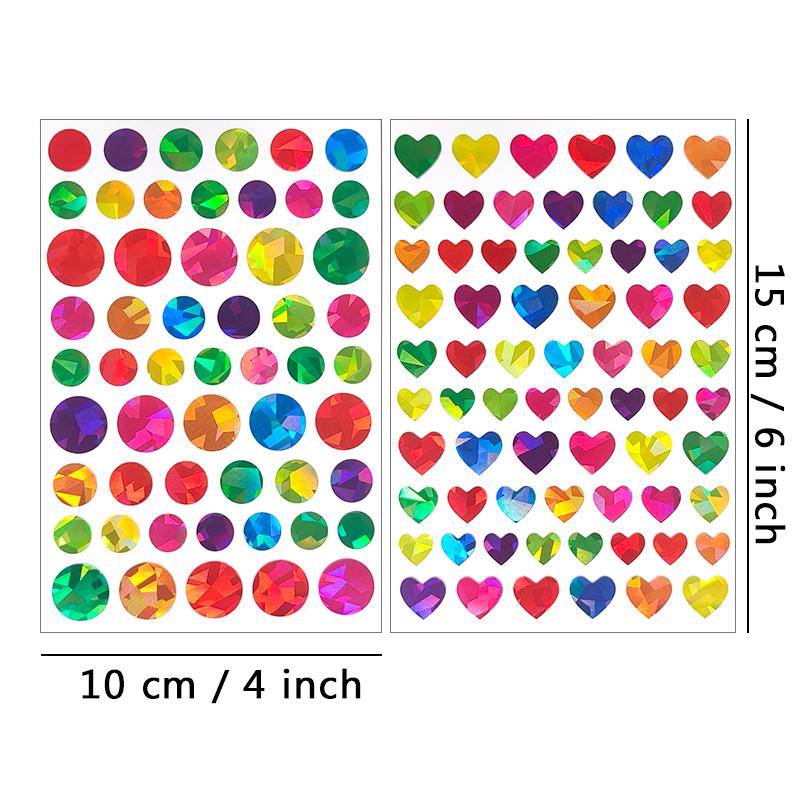 1545 Heets Самоклеящиеся наклейки Dazzling Glitter DIY Лазерные наклейки Декоративные материалы для дневника Планера Милые канцелярские товары Zyf