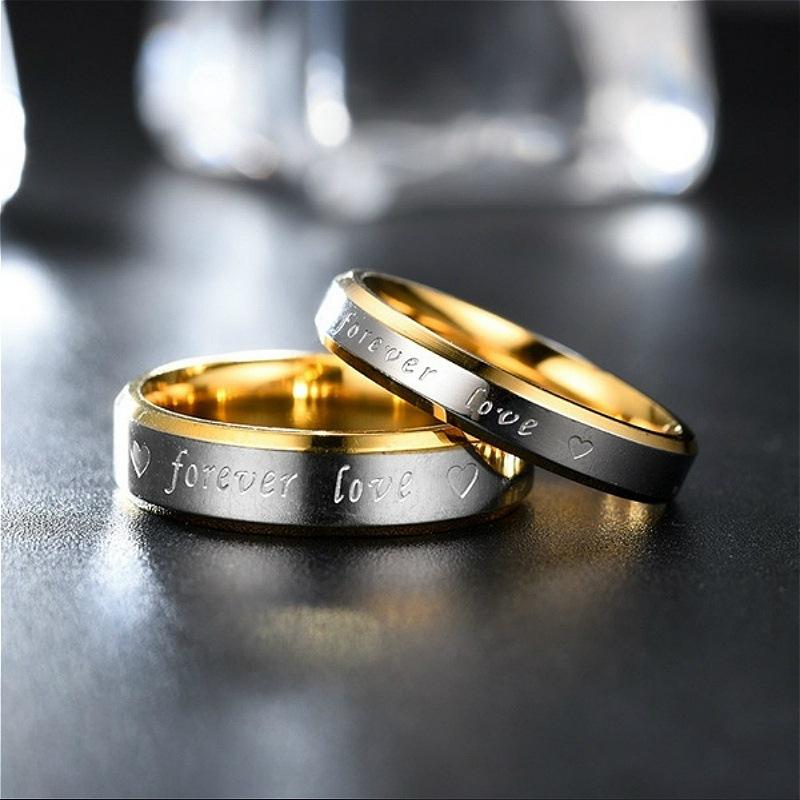 Кольцо из нержавеющей стали ForeverLove Love с надписью 4/6 мм, золото и серебро, эротические украшения для пар