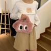 2025 Furry Handbag for Students - Cute Girl's Plush Crossbody with Big Eyes