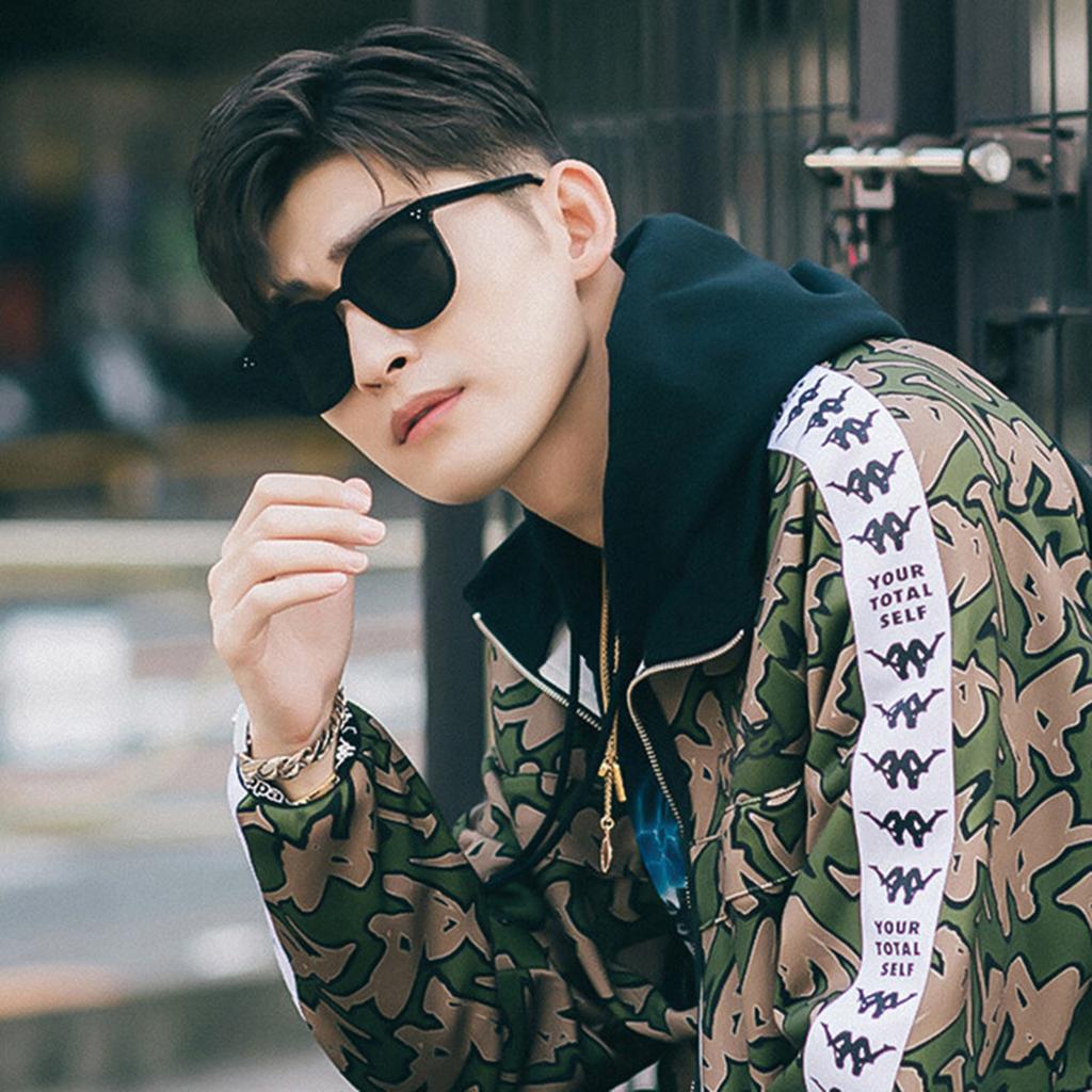 Новые Квадратные Модные Солнцезащитные Очки Мужские Цветные Зеркальные Линзы Защита от УФ Лучей Очки для Уличной Съемки Модные