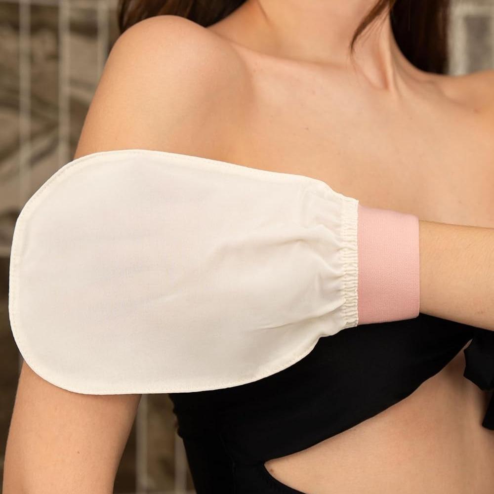100% Silk Glove for Handcrafted Turkish Skin Peeling Scrubber Bath Sauna Exfoliator  Bath Face Wash Gloves Bathing Accessories