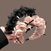 Fashion Sweet Bow Ribbon Hair Hoop Fold Toothed Simple Headband High Cranial Top Design Korean Style Headband Hair Accessories