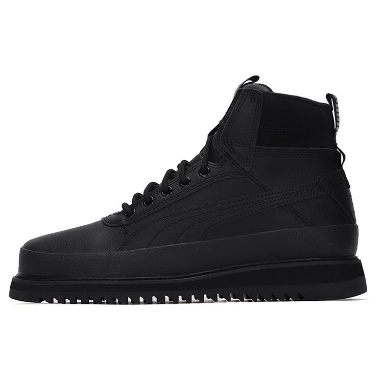 Puma Desierto V2 Wtr Rubber Two-Layer Cowhide Wear-Resistant Increased Height Comfortable Short Outdoor Boots Unisex Boots Black 380754-01