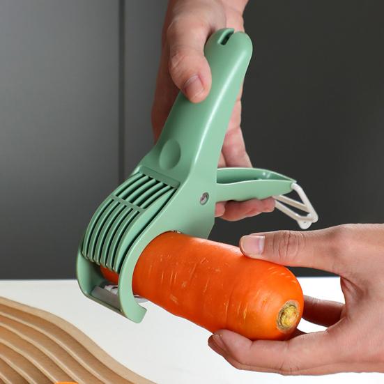 Овощерезка, слайсер, лезвие из нержавеющей стали, многофункциональная картофелерезка, салатница, терка, эргономичная ручка, нескользящий кухонный инструмент