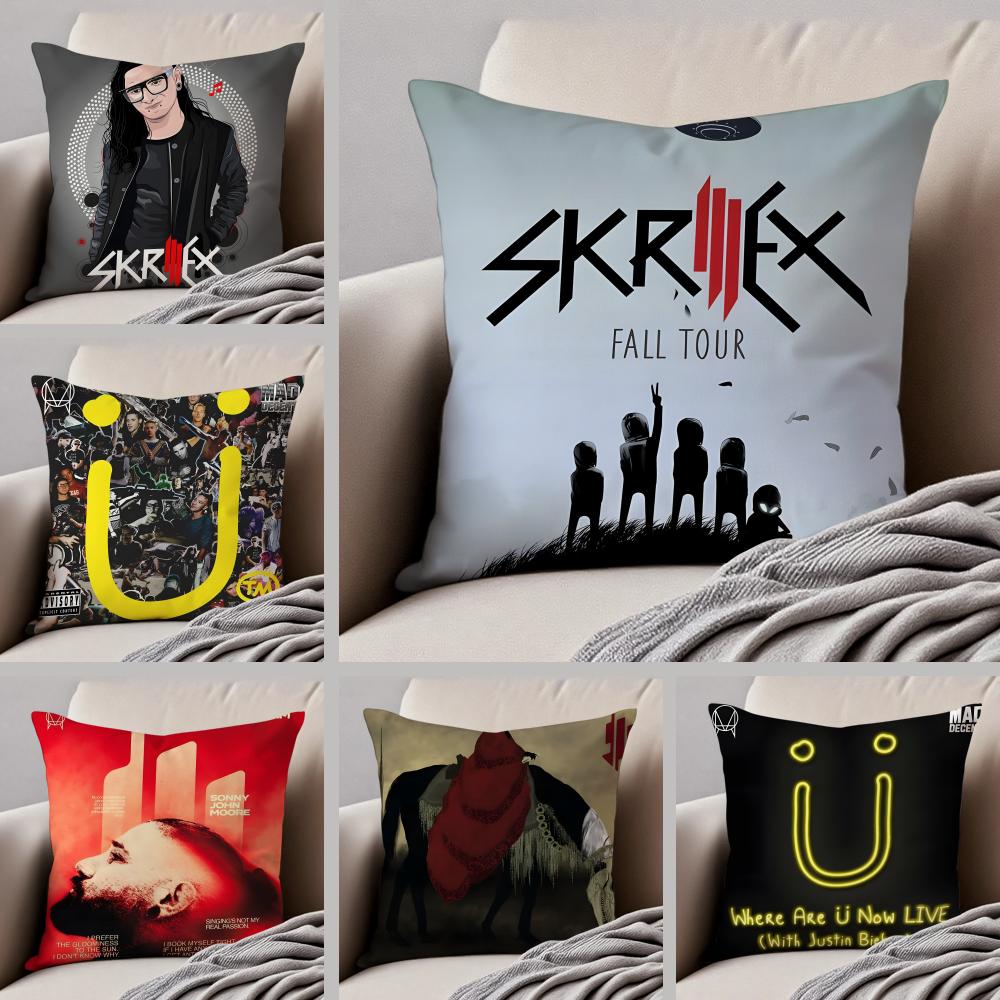 Singer SSkrillexS Cushion Cover Throw Pillow Cover Hidden Button Durable Polyester Chair Cushion